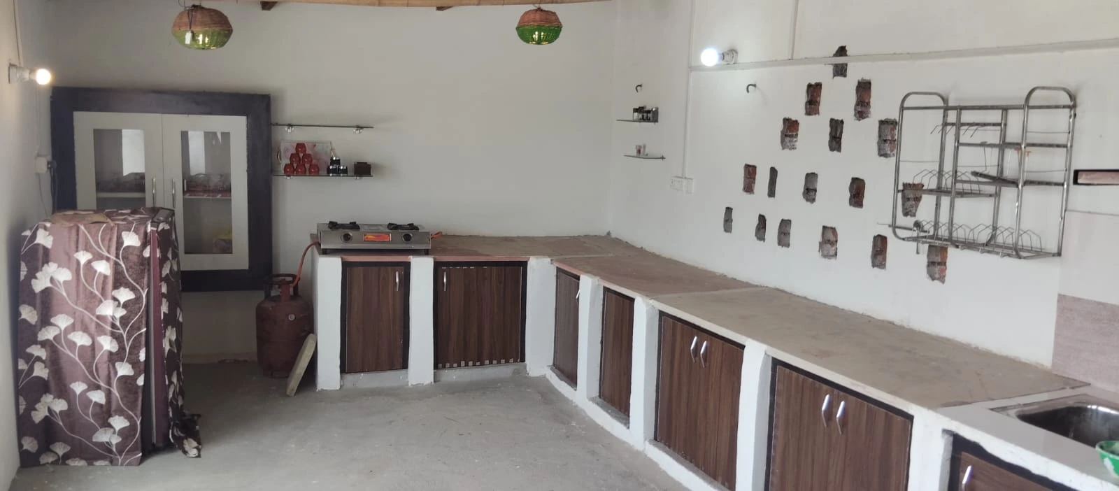 The homestay kitchen at Krishna Village Homestay