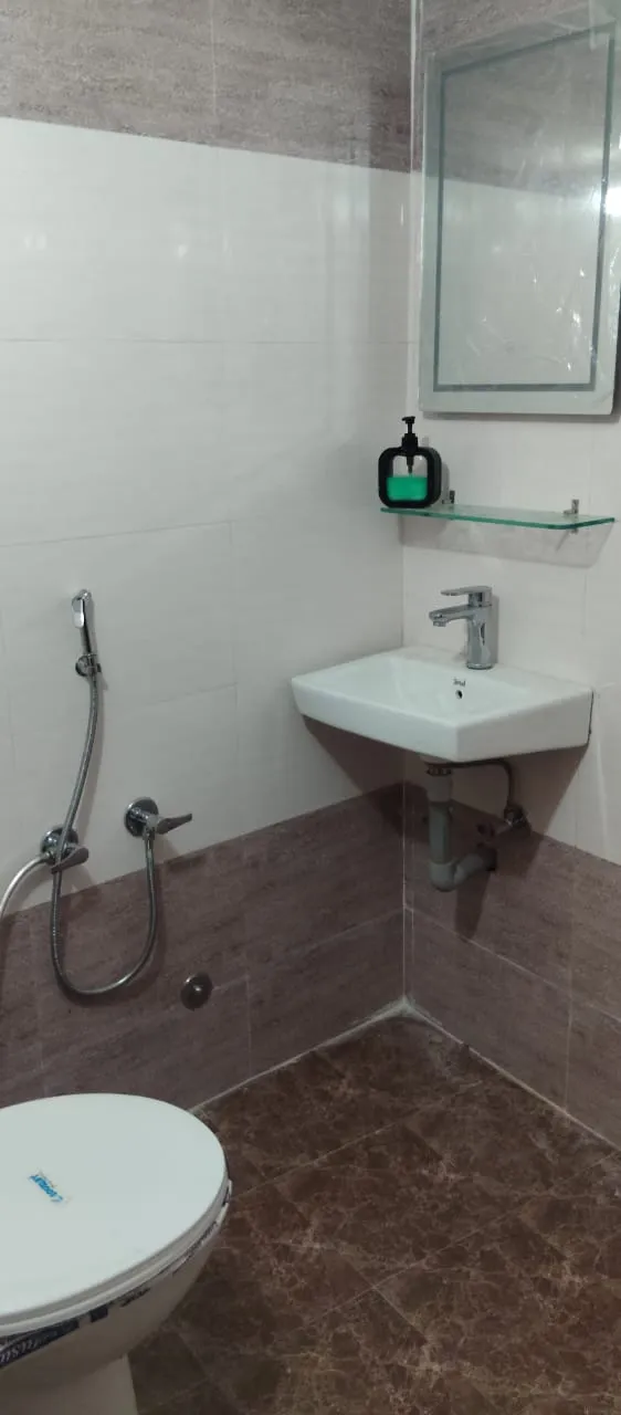 The attached bathroom for the twin hut.
